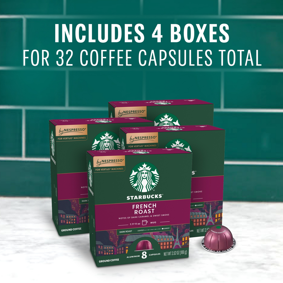 Starbucks by Nespresso Vertuo Line French Roast, 3.52oz/8ct