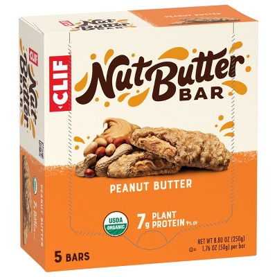 CLIF Nut Butter Filled Peanut Butter Energy Bar Organic - 7g Protein - 8.8oz/5pk