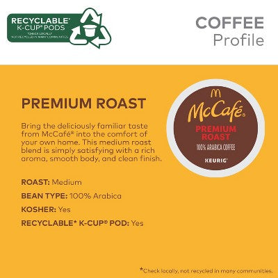 McCafe Premium Roast Keurig K-Cup Coffee Pods - Medium Roast - 24ct/8.3oz