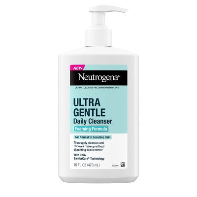 Neutrogena Ultra Gentle Foaming Facial Cleanser, Hydrating Face Wash for Sensitive Skin - 16 fl oz