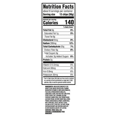 RITZ Toasted Chips Sour Cream and Onion Crackers Party Snacks - 8.1oz