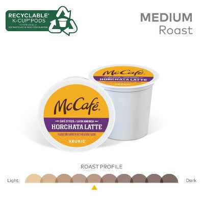 Keurig McCafe Horchata Medium Roast Latte K-Cup Pods - 20ct: Arabica Beans, Cinnamon