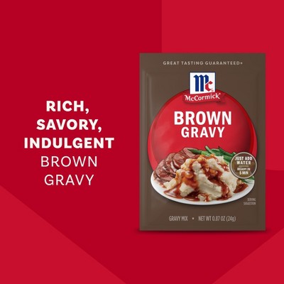 McCormick Brown Gravy Mix - 0.87oz: No Added MSG, No Artificial Flavors, No High Fructose Corn Syrup
