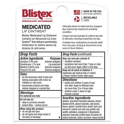 Blistex Medicated Lip Ointment - 3ct/0.63oz
