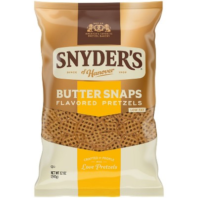 Snyder's of Hanover Pretzels Butter Snaps - 12oz: Low Fat, No Artificial Colors, No High Fructose Corn Syrup