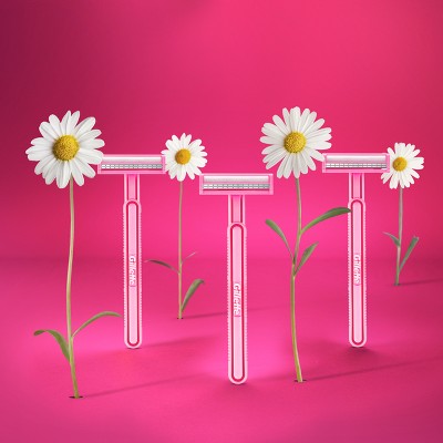 Gillette Daisy 2-Blade Women's Disposable Razors - 12ct: Manual, All Hair Types, Whole Body Use