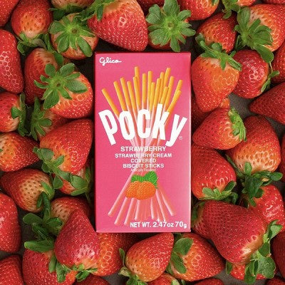 Glico Pocky Strawberry Cream Covered Biscuit Sticks - 2.47oz