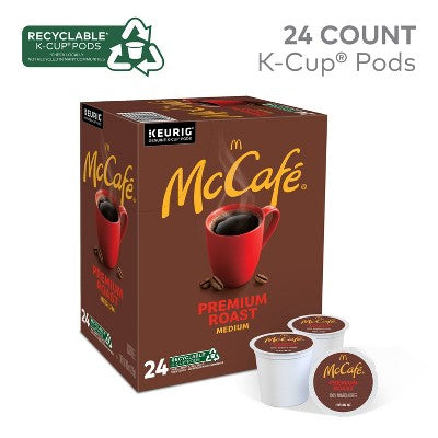 McCafe Premium Roast Keurig K-Cup Coffee Pods - Medium Roast - 24ct/8.3oz