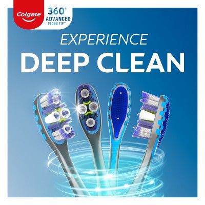 Colgate 360 Advanced Floss-Tip Manual Toothbrush - Soft