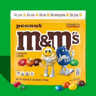 M&M's Peanut Family Size Halloween Chocolate Candy - 18.08oz