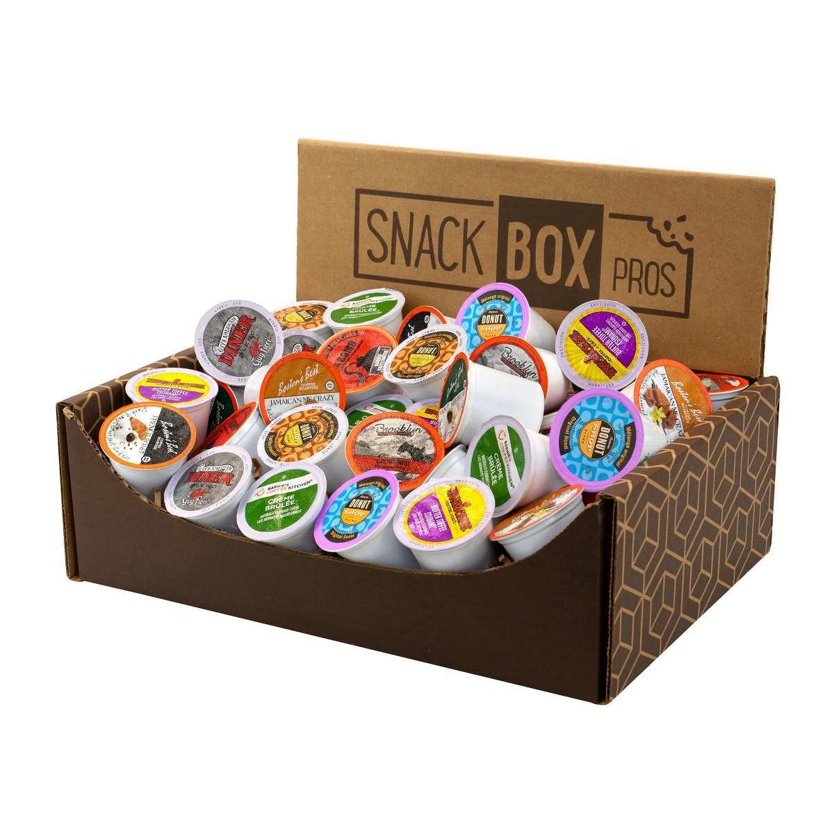 Snack Box Pros Assorted Box Medium Roast Coffee - 40ct