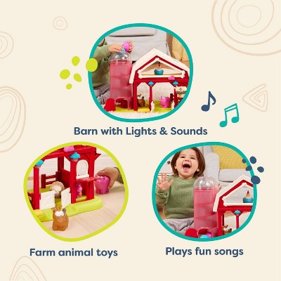 B. toys - Interactive Toy Red Barn - Musical Fun Farm: Baby Learning Toy with Lights & Sound Effects