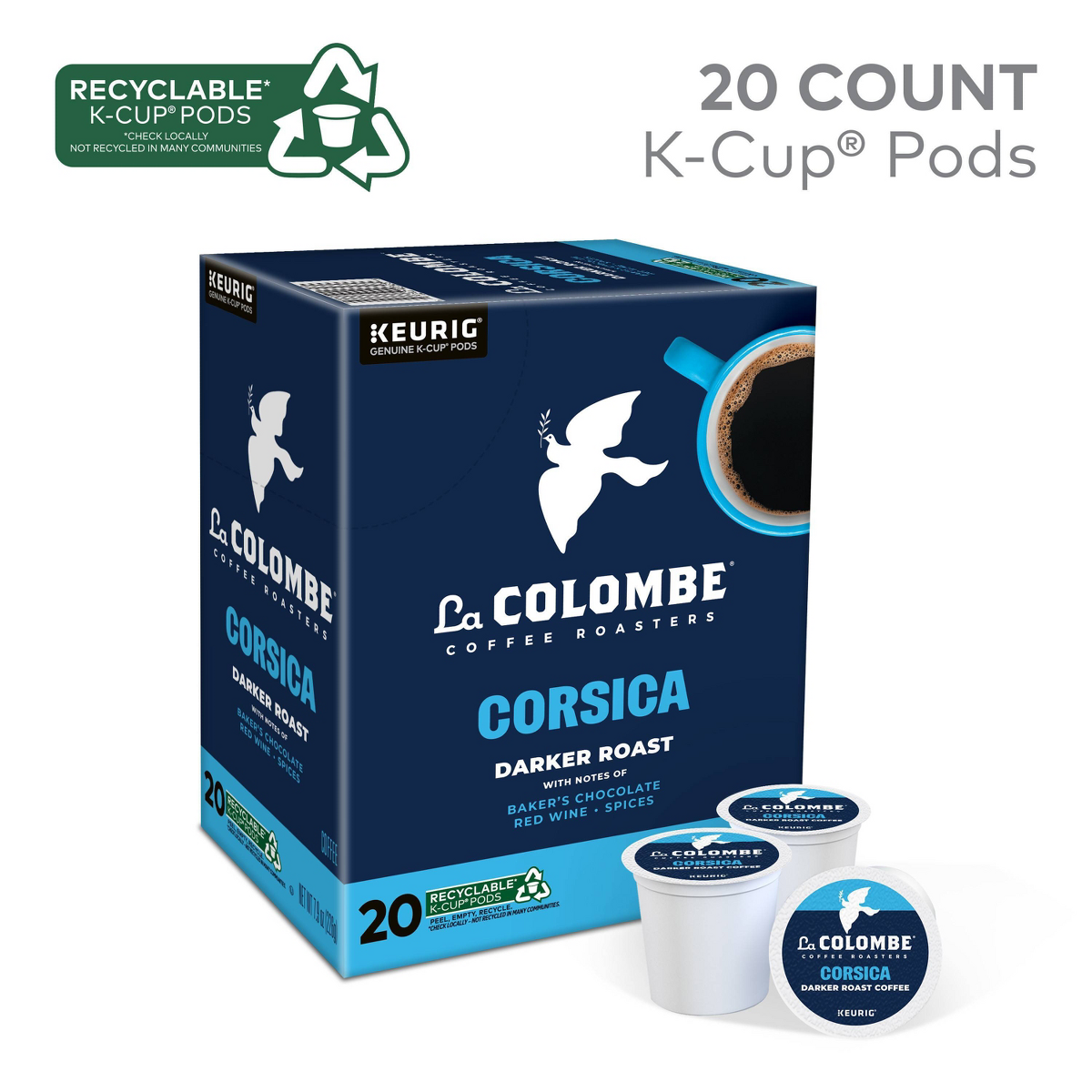 La Colombe Corsica Dark Roast - 20ct/7.9oz