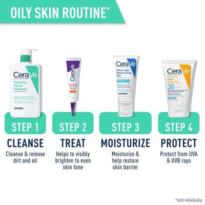 CeraVe Foaming Face Wash, Facial Cleanser for Normal to Oily Skin
