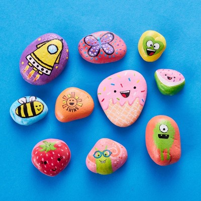 Hide & Seek Rock Painting Kit - Creativity for Kids: Paints, Stickers, Rocks, Brush, Craft Activity for Ages 6+