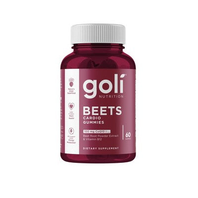 Goli Nutrition Beets Cardio Vegan Vitamin Gummies - 60ct