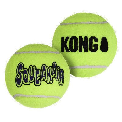 KONG SqueakAir Tennis Ball Dog Toy - Yellow - 4ct