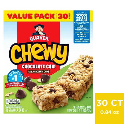 Quaker Chewy Chocolate Chip Granola Bars - 25.2oz/30ct