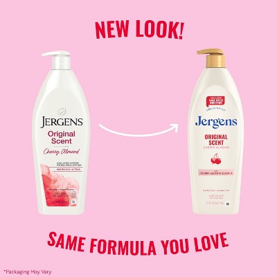Jergens Original Scent with Cherry Almond Essence Dry Skin Moisturizer, Long Lasting Hydration