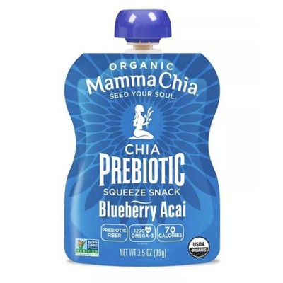 Mamma Chia Blueberry Acai Squeeze Vitality Snack Pouches - 14oz/4pk