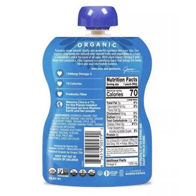 Mamma Chia Blueberry Acai Squeeze Vitality Snack Pouches - 14oz/4pk