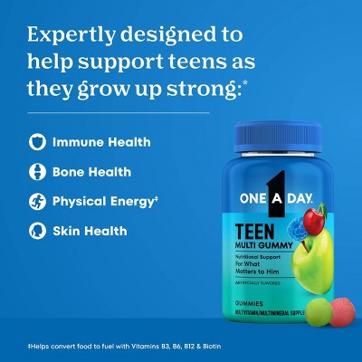 One A Day Teen Multivitamin Gummies for Boys, with B Vitamins - 150ct