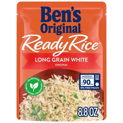 Ben's Original Ready Rice White Rice Microwavable Pouch - 8.8oz: No Artificial Flavors, Colors or Preservatives