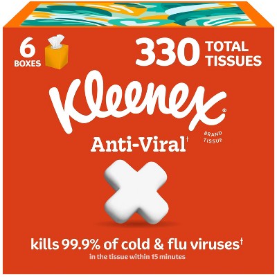 Kleenex Anti-Viral 3-Ply Facial Tissue - 55ct