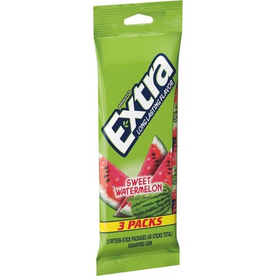 Extra Sugar-Free Sweet Watermelon Gum - 15ct/3pk