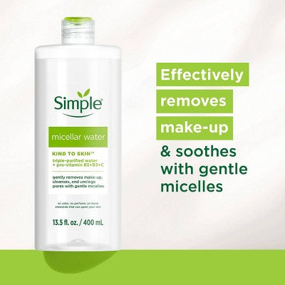 Simple Micellar Cleansing Water - Unscented - 13.5 fl oz