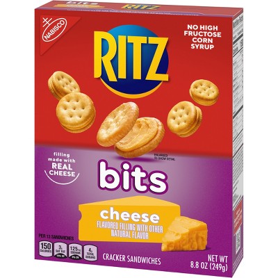 RITZ Bits Cheese Sandwich Crackers Lunch Snacks - 8.8oz: No High Fructose Corn Syrup