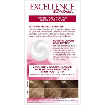 L'Oreal Paris Excellence Triple Protection Permanent Hair Color - 6.3 fl oz
