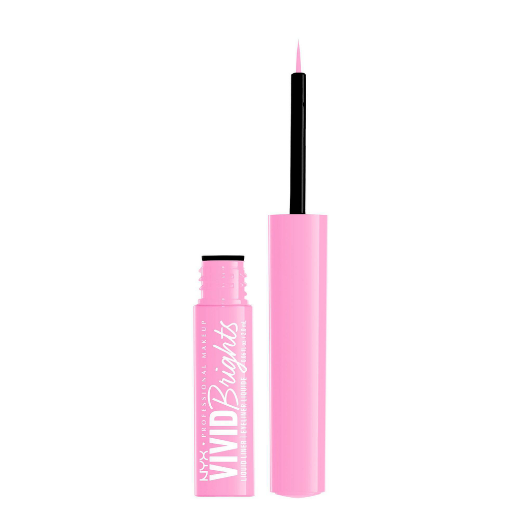 NYX Professional Makeup Vivid Brights Liquid Eyeliner, Sneaky Pink - 0.06 fl oz