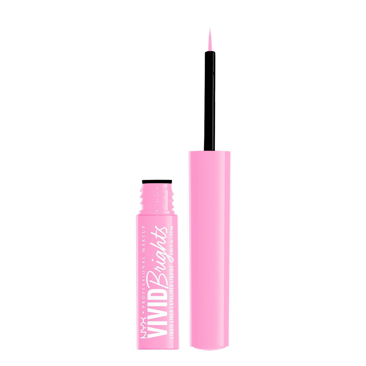 NYX Professional Makeup Vivid Brights Liquid Eyeliner, Sneaky Pink - 0.06 fl oz
