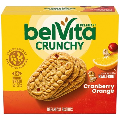 BelVita Cranberry Orange Breakfast Biscuits - 8.8oz/5pk: No Artificial Sweeteners, 100% Whole Grain