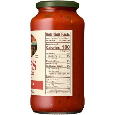 Rao's Homemade Arrabbiata Sauce Spicy Tomato Sauce & Pasta Sauce Premium Quality All Natural Keto Friendly & Carb Conscious - 24 oz