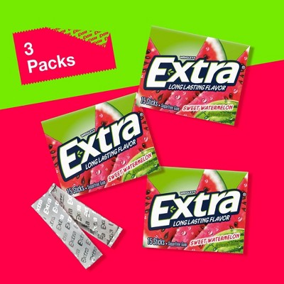 Extra Sugar-Free Sweet Watermelon Gum - 15ct/3pk