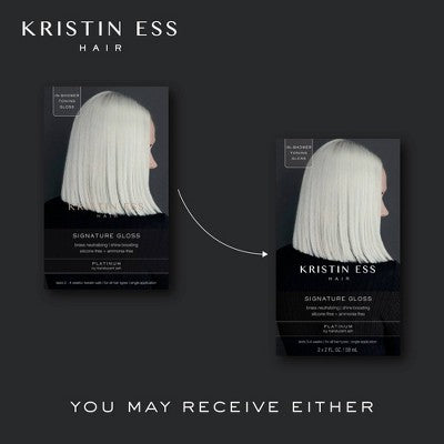 Kristin Ess Hair Gloss in Platinum for Blonde Hair - Semi Permanent Dye + Toner - 4 fl oz