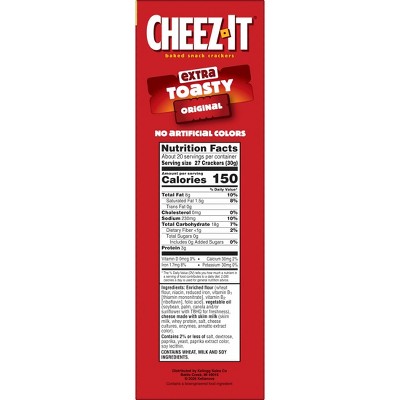 Cheez-It Extra Toasty Size Cheese Crackers - 21oz