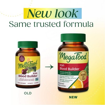 MegaFood Blood Builder Vegan Iron Supplement Tablet