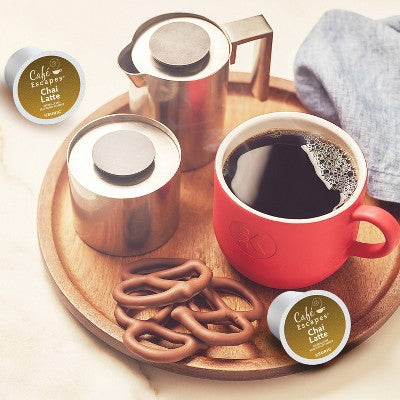 Café Escapes Chai Latte Coffee Pods Flavored Coffee Dark Roast - 24ct