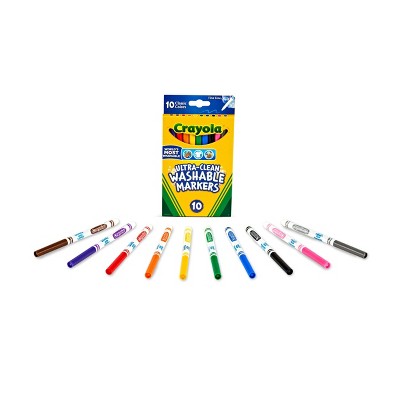 Crayola 10ct Ultra Clean Washable Fine Line Markers, Classic Colors, Classroom Must Haves for Teachers, School Supplies, Ages 3+