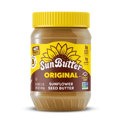SunButter Original Sunflower Butter, Nut Free, Non-GMO – 16oz