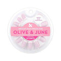 Olive & June Press-On Fake Nails - Short Squoval Classic French - 42ct