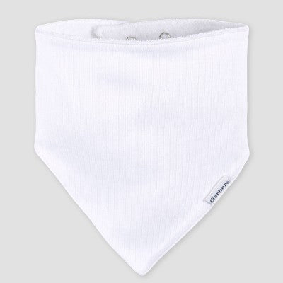 Gerber Baby 5pk Bandana Bib - White