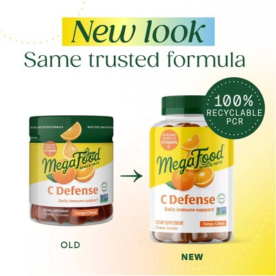 MegaFood Vitamin C Defense Vegan Gummies - Tangy Citrus - 70ct - 35 Servings
