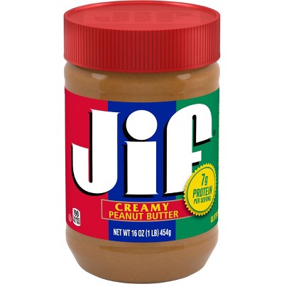 Jif Creamy Peanut Butter - 16oz: Gluten-Free, No Preservatives