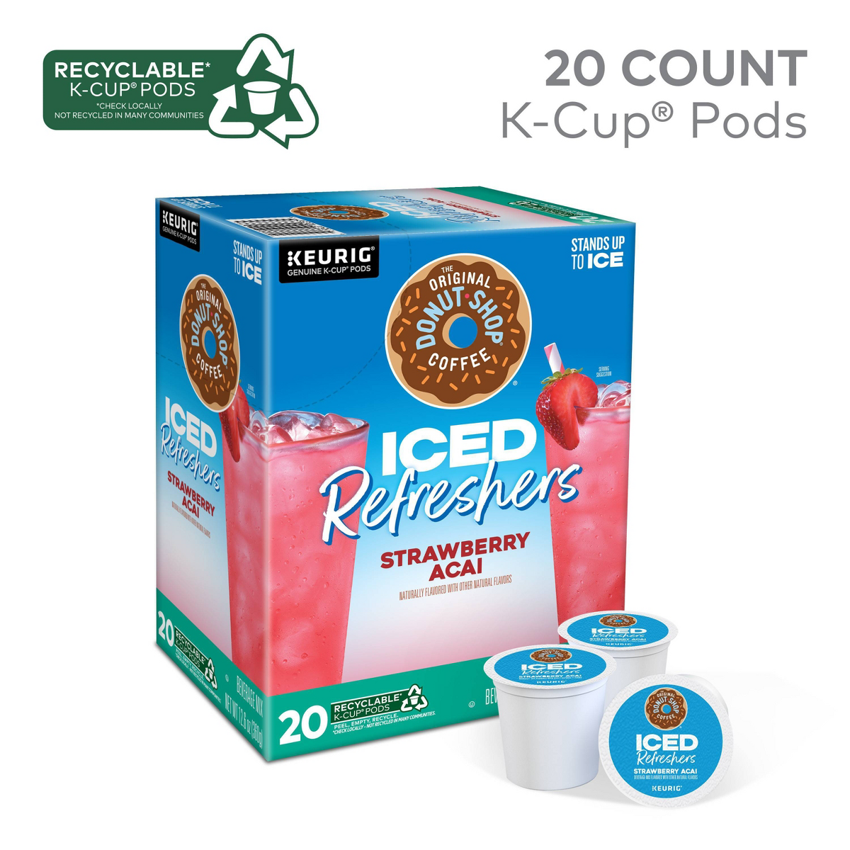 Donut Shop Refresher Strawberry Acai - 8.1oz