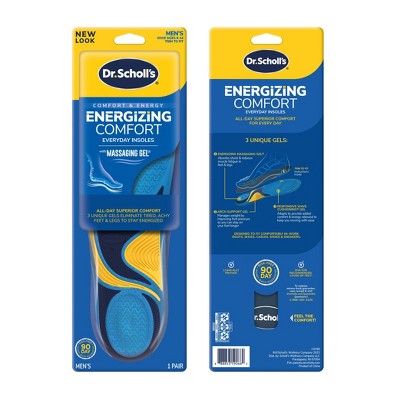 Dr. Scholl's Energizing Comfort with Massaging Gel Insert - Men's Shoe Size 8-14 - 1 Pair
