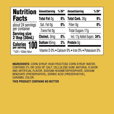 Artificially Flavored Butter Flavored Pancake Syrup - 24 fl oz - Favorite Day™